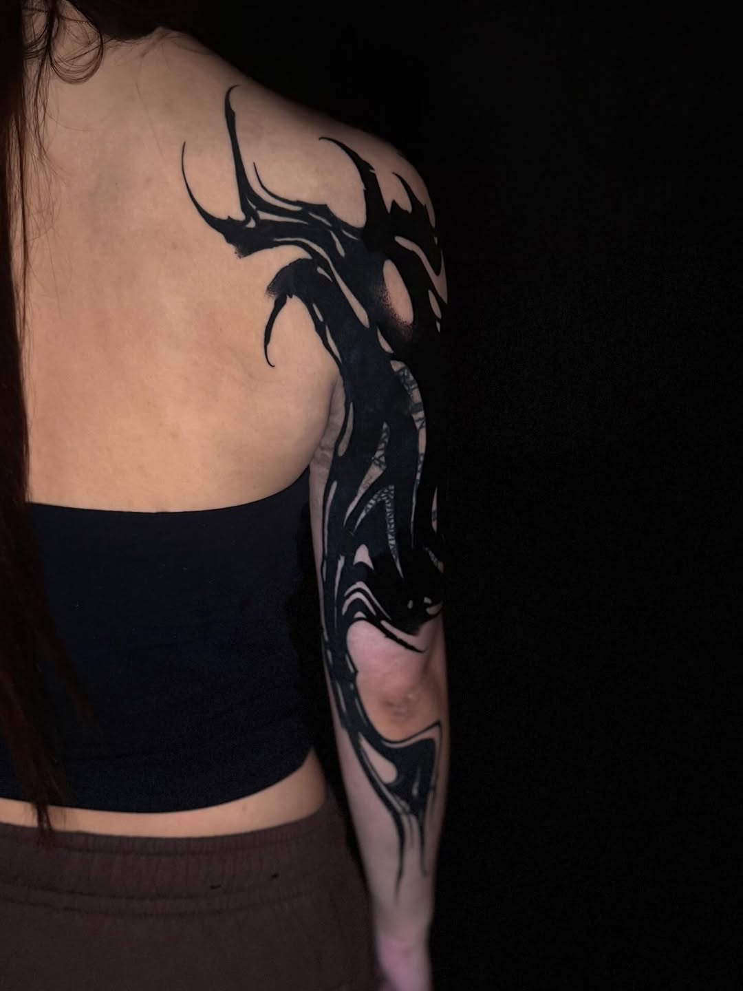 Tattoo by @orb_ink — blackwork, illustrative