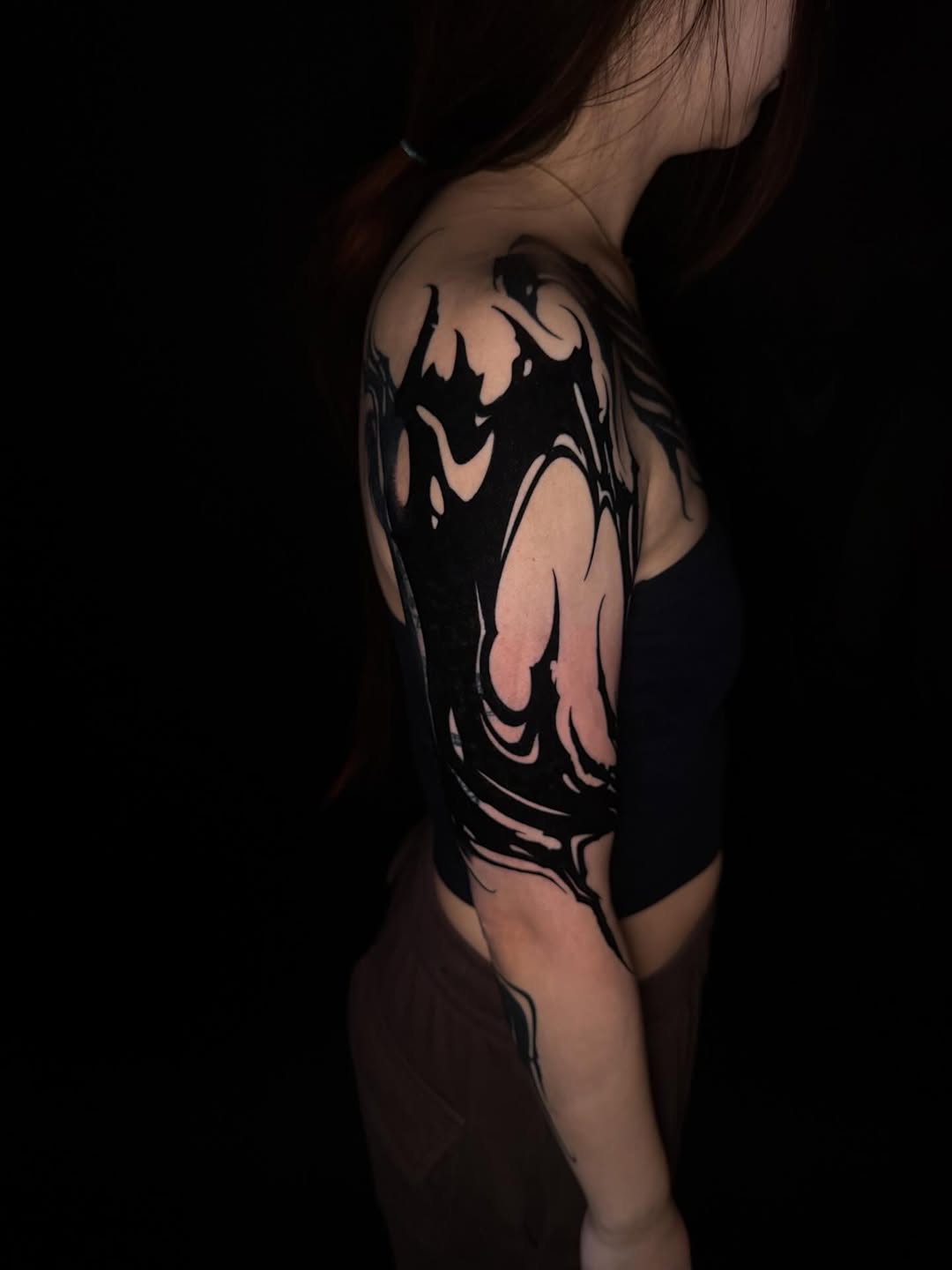 Tattoo by @orb_ink — blackwork, illustrative