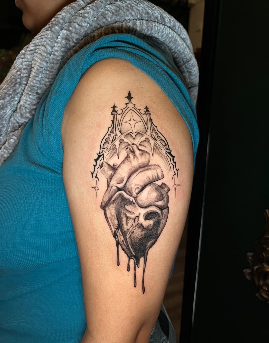 Tattoo by @smq_tattoo — black_and_grey, dark_realism
