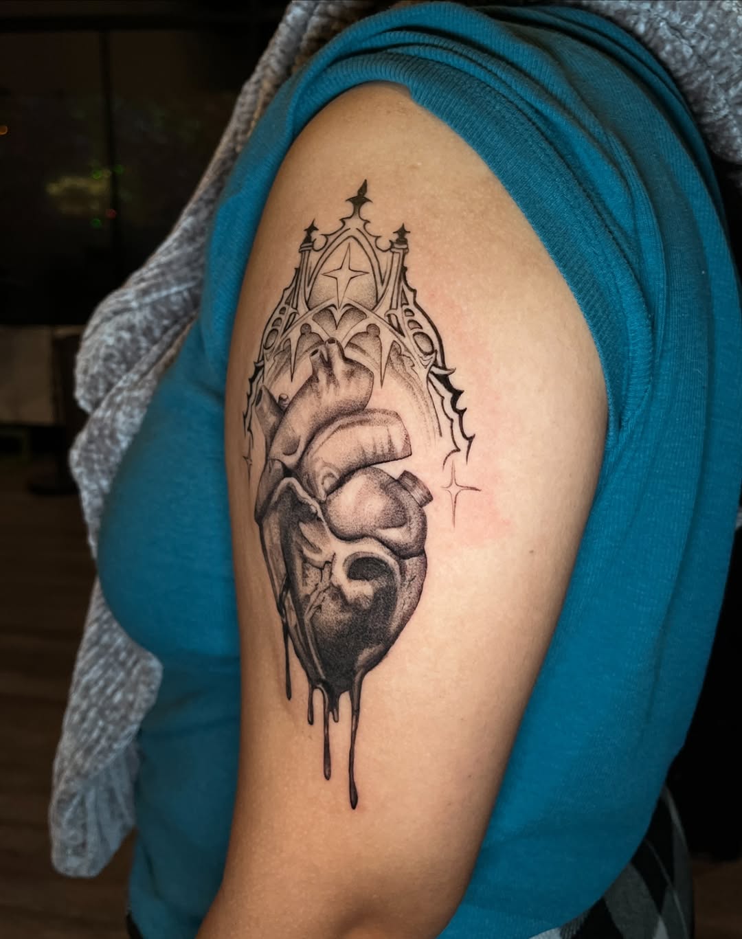 Tattoo by @smq_tattoo — black_and_grey, dark_realism