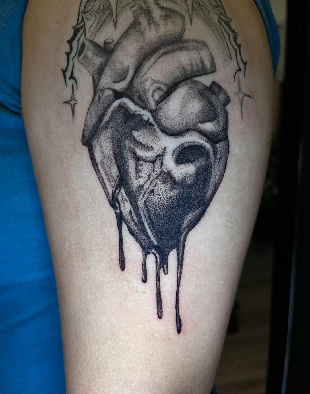 Tattoo by @smq_tattoo — black_and_grey, dotwork