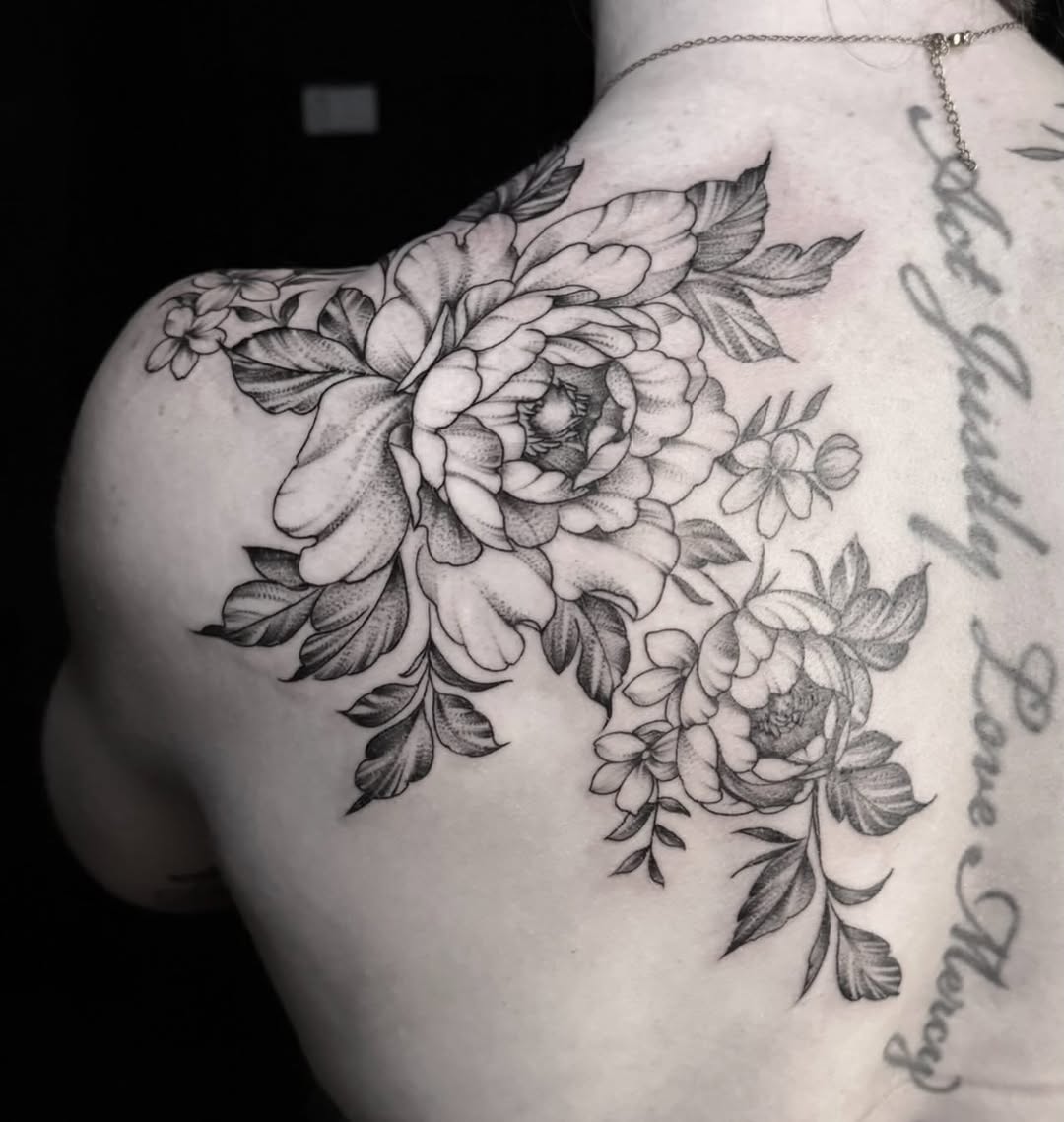 Tattoo by @sterling_tattoos β black_and_grey, dotwork
