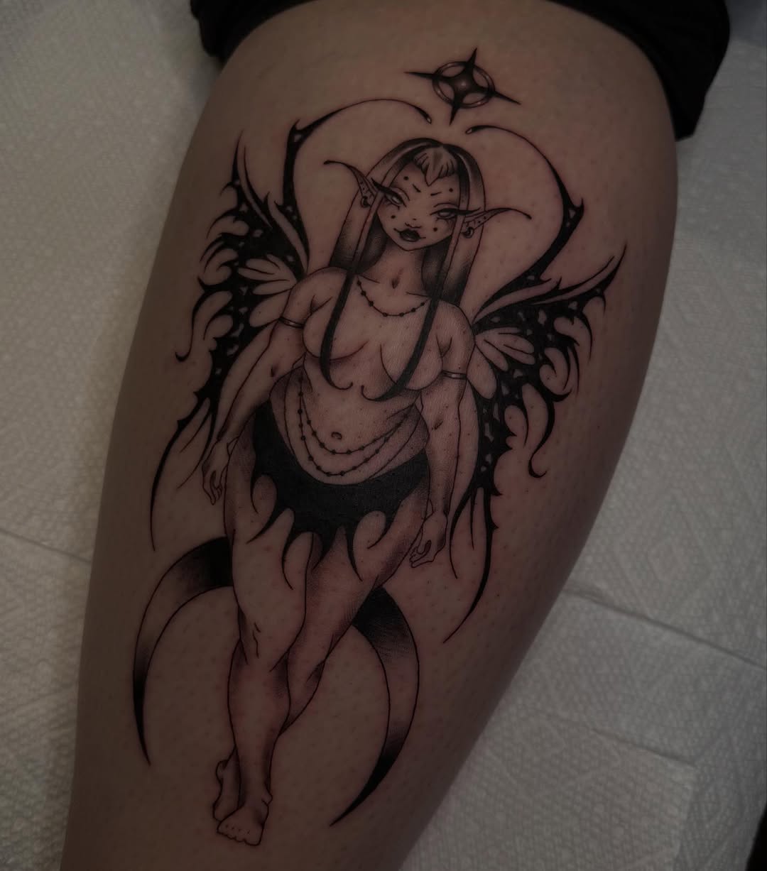 Tattoo by @inkedbykz — fine_line, black_and_grey