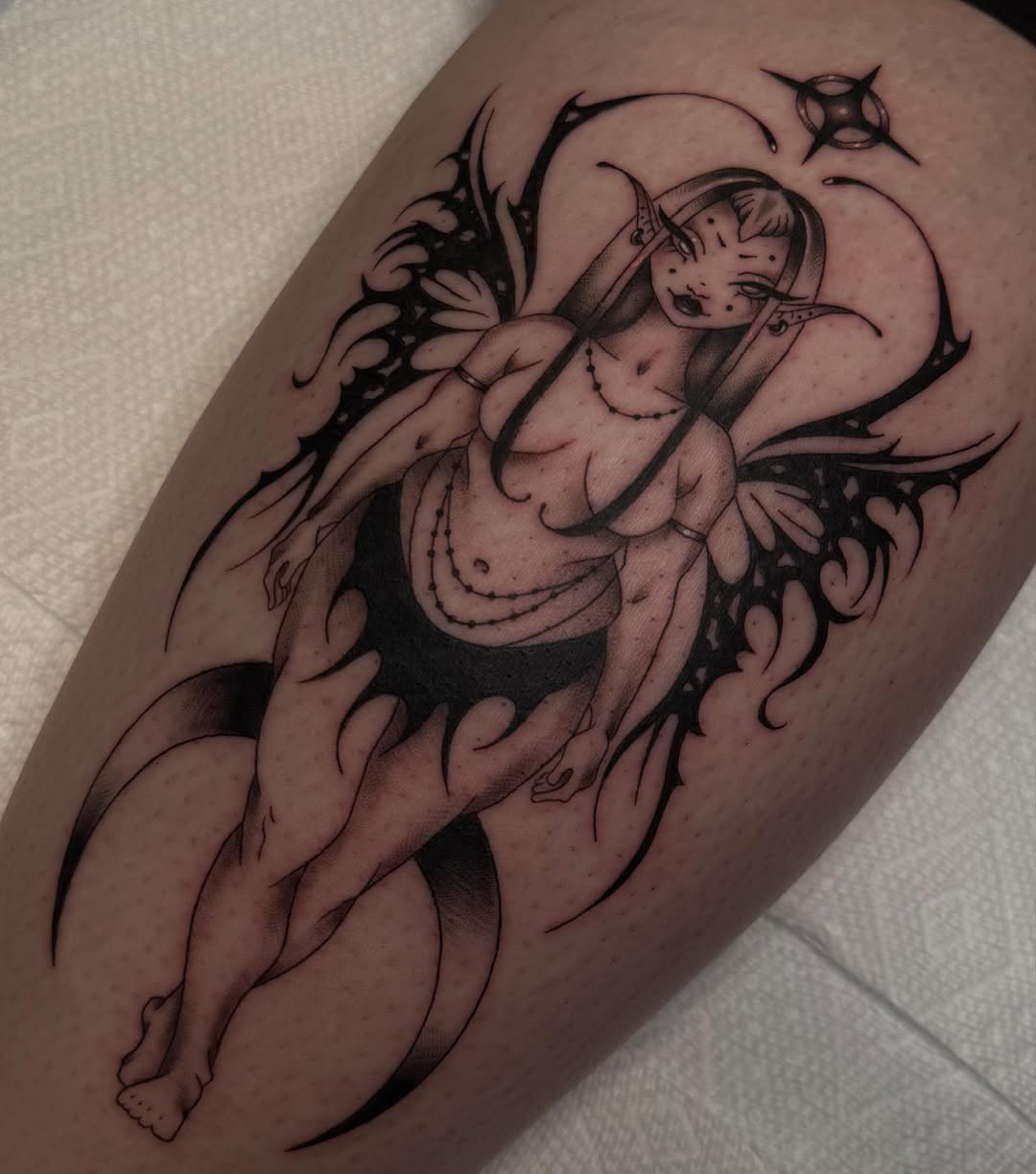 Tattoo by @inkedbykz — black_and_grey, chicano