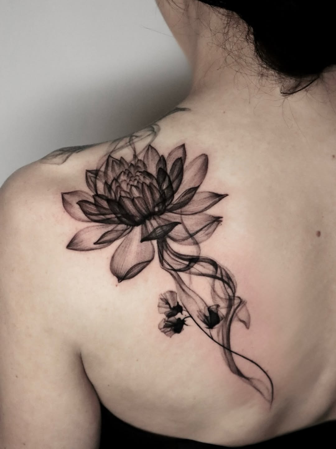 Tattoo by @rit13_ink — black_and_grey, fine_line