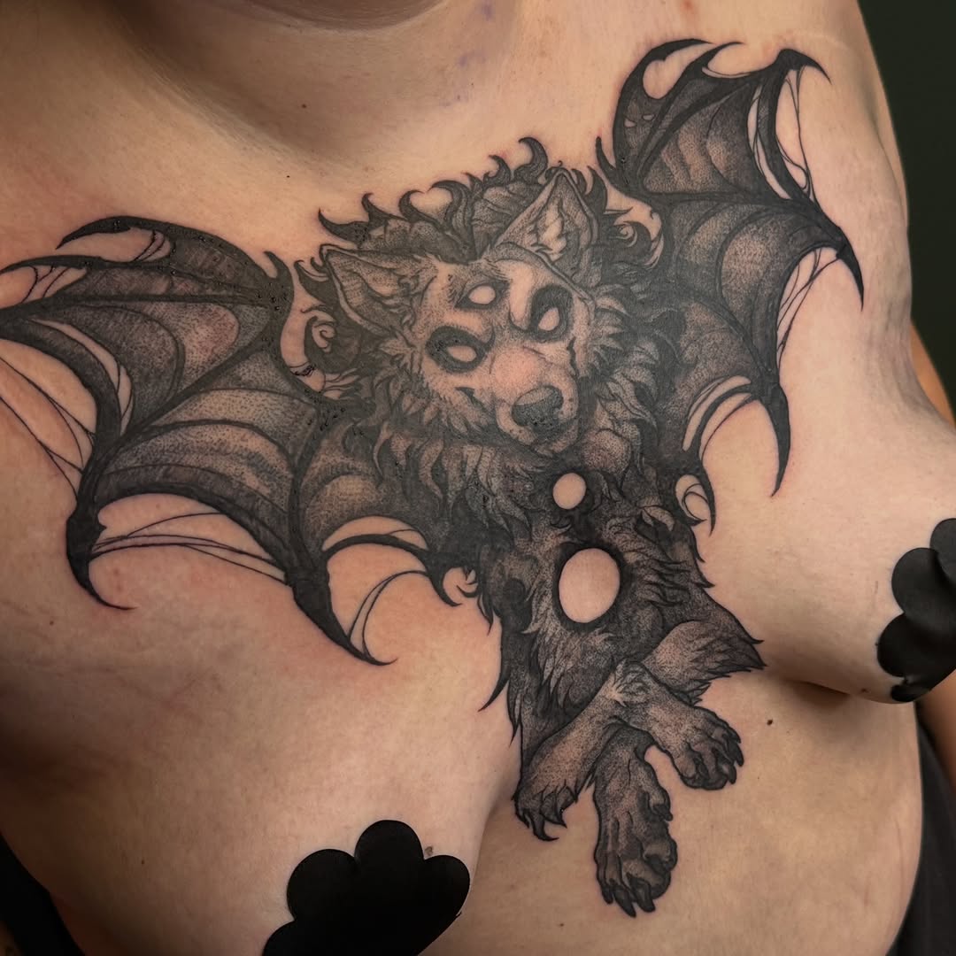 Tattoo by @blackmeddle — dark_realism, dotwork
