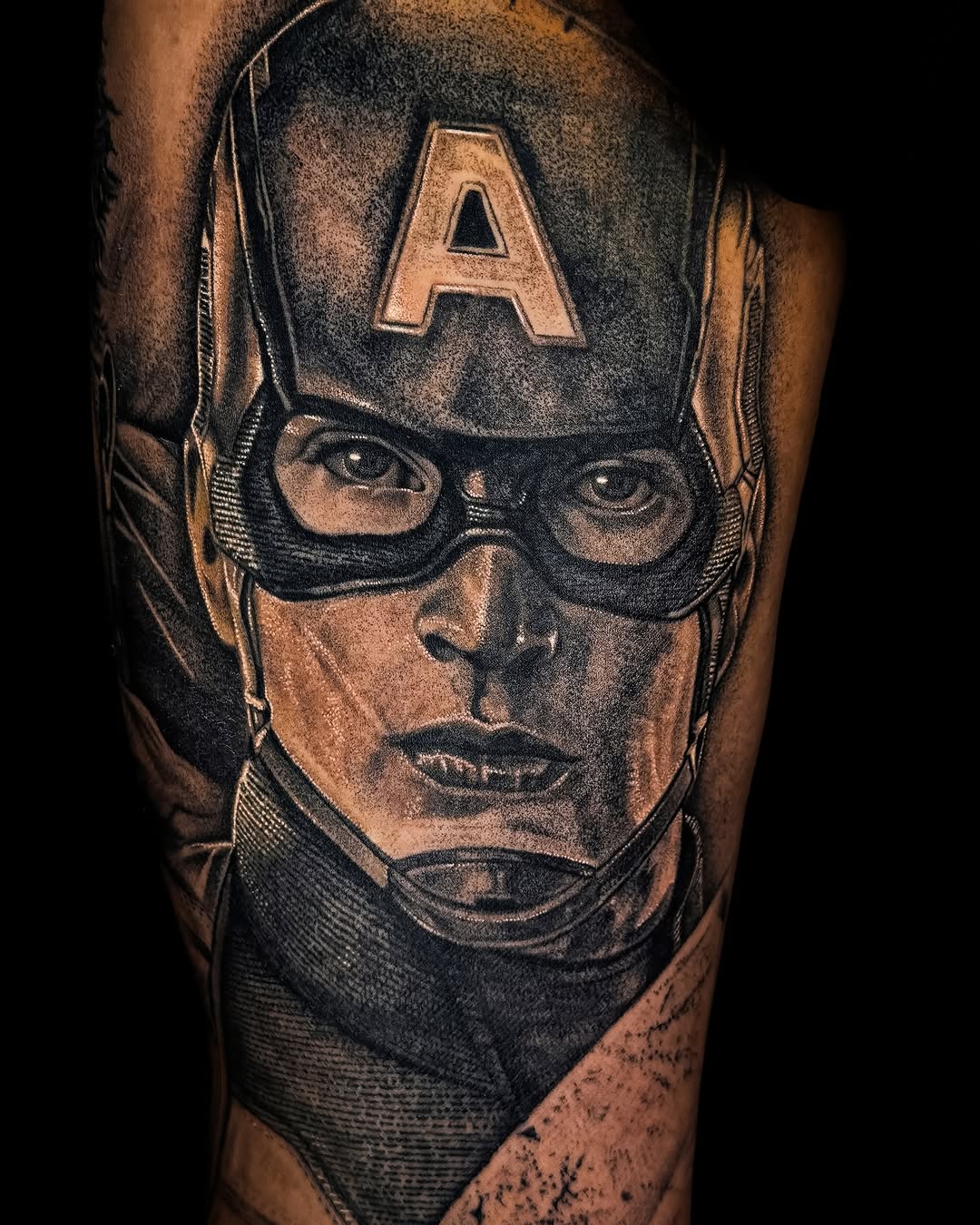 Tattoo by @vegas_tattoo_maksbrand โ realism, black_and_grey
