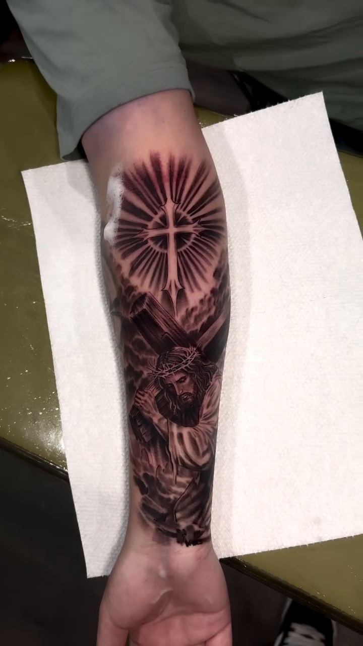 Tattoo by @mgstatts — black_and_grey, realism