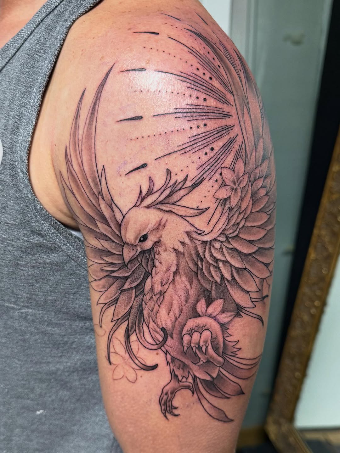 Tattoo by @candybrainink — black_and_grey, fine_line