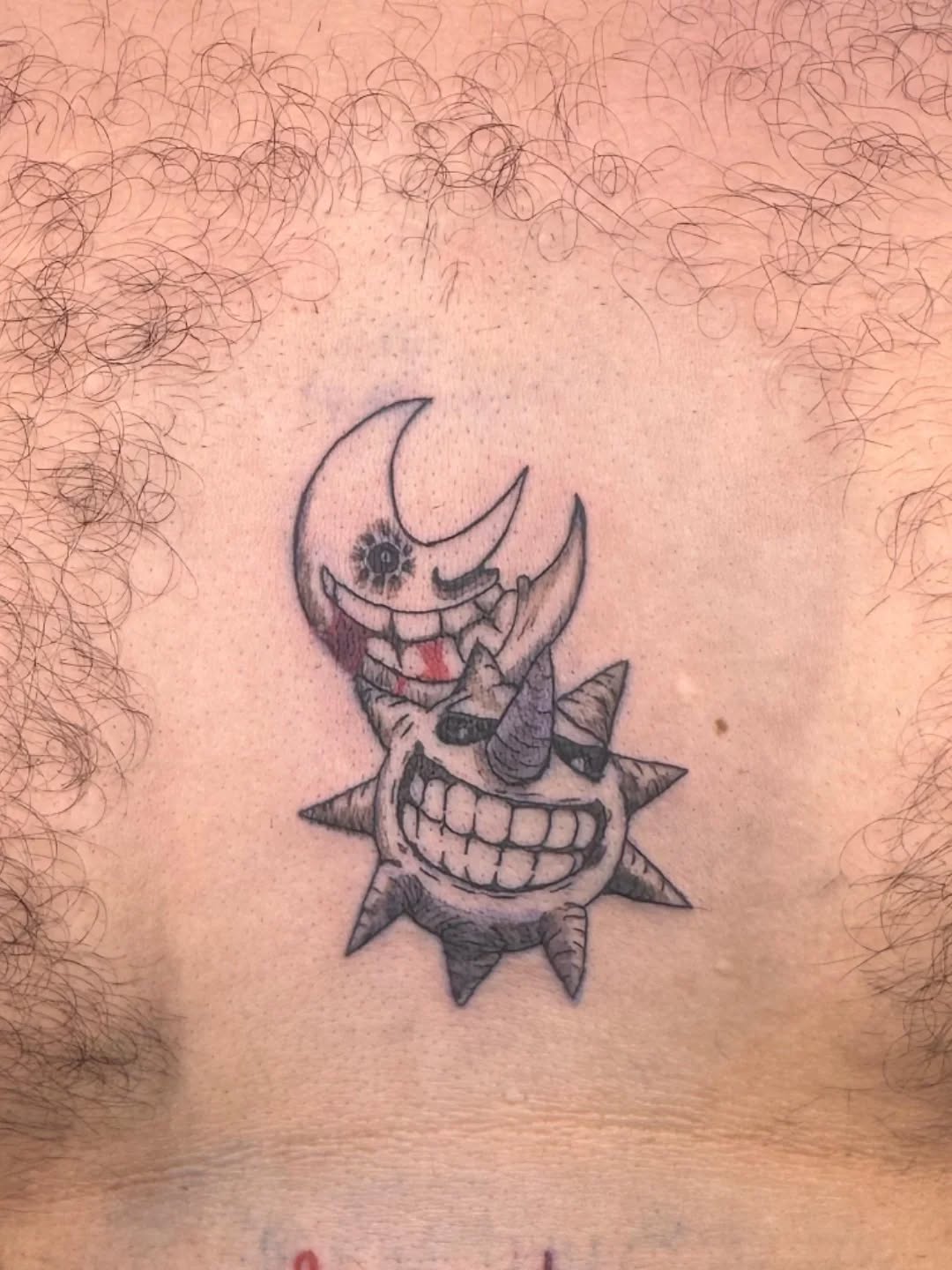 Tattoo by @yyiizzuuzz โ anime, black_and_grey