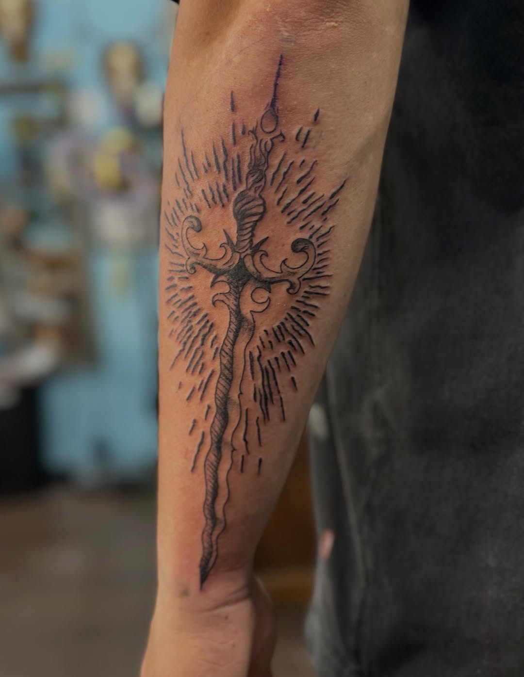 Tattoo by @malicerose.ink — black_and_grey, ornamental