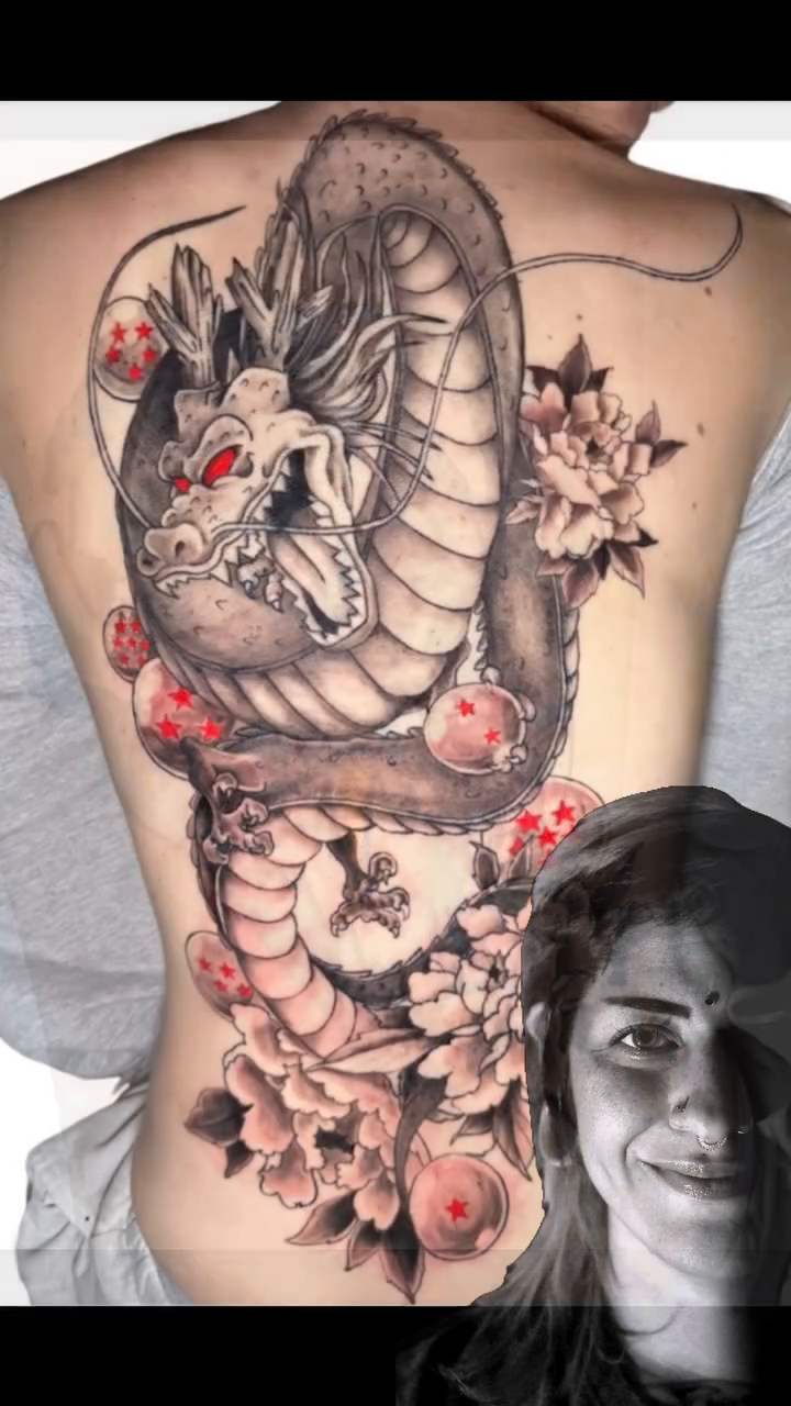 Tattoo by @anastrangebird — japanese_irezumi, black_and_grey