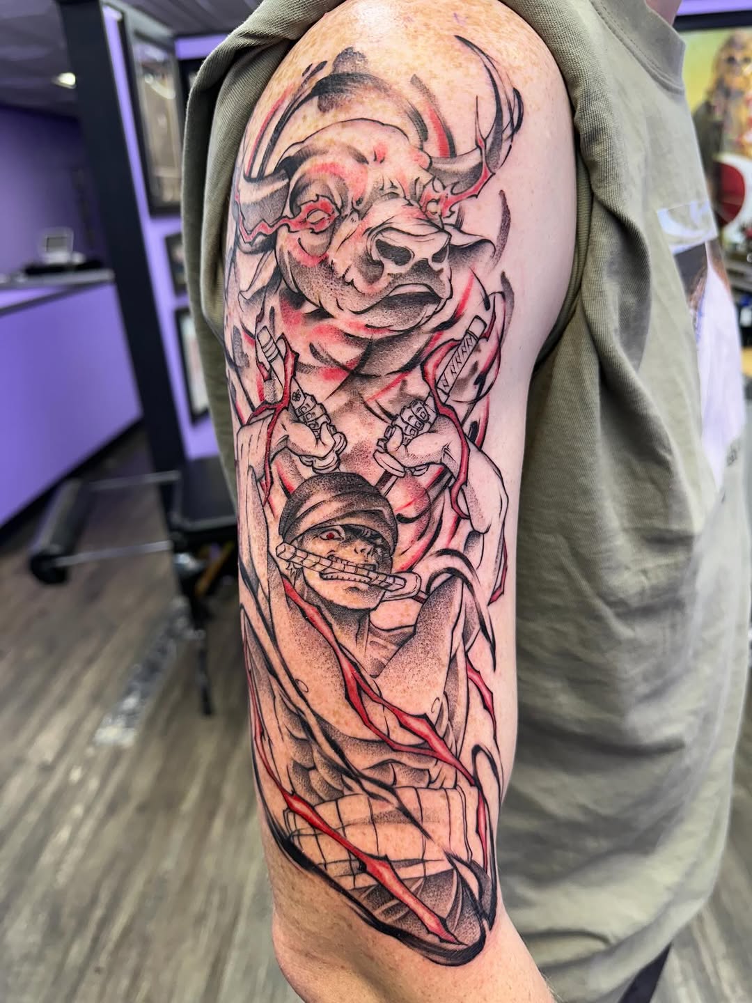 Tattoo by @jam_inkz — illustrative, dark_realism