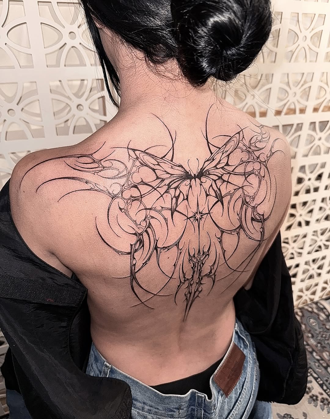 Tattoo by @haeng.art — blackwork, geometric