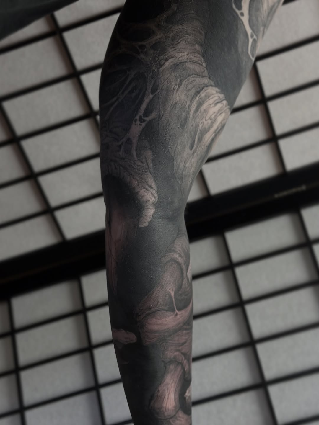 Tattoo by @carnivorousfx — blackwork, dark_realism