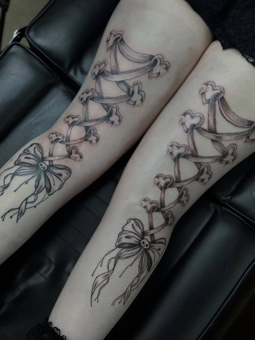 Tattoo by @hexhalle — illustrative, black_and_grey