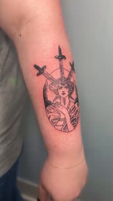 Tattoo by @vixx_stixx_tattoo — fine_line, black_and_grey