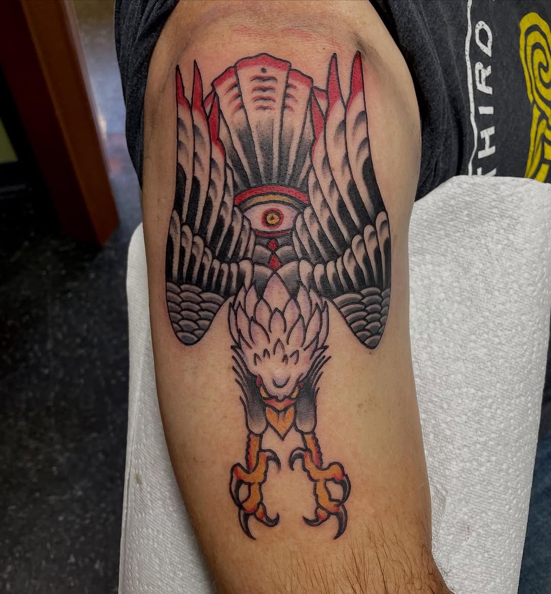 Tattoo by @mharristattoos — american_traditional, black_and_grey