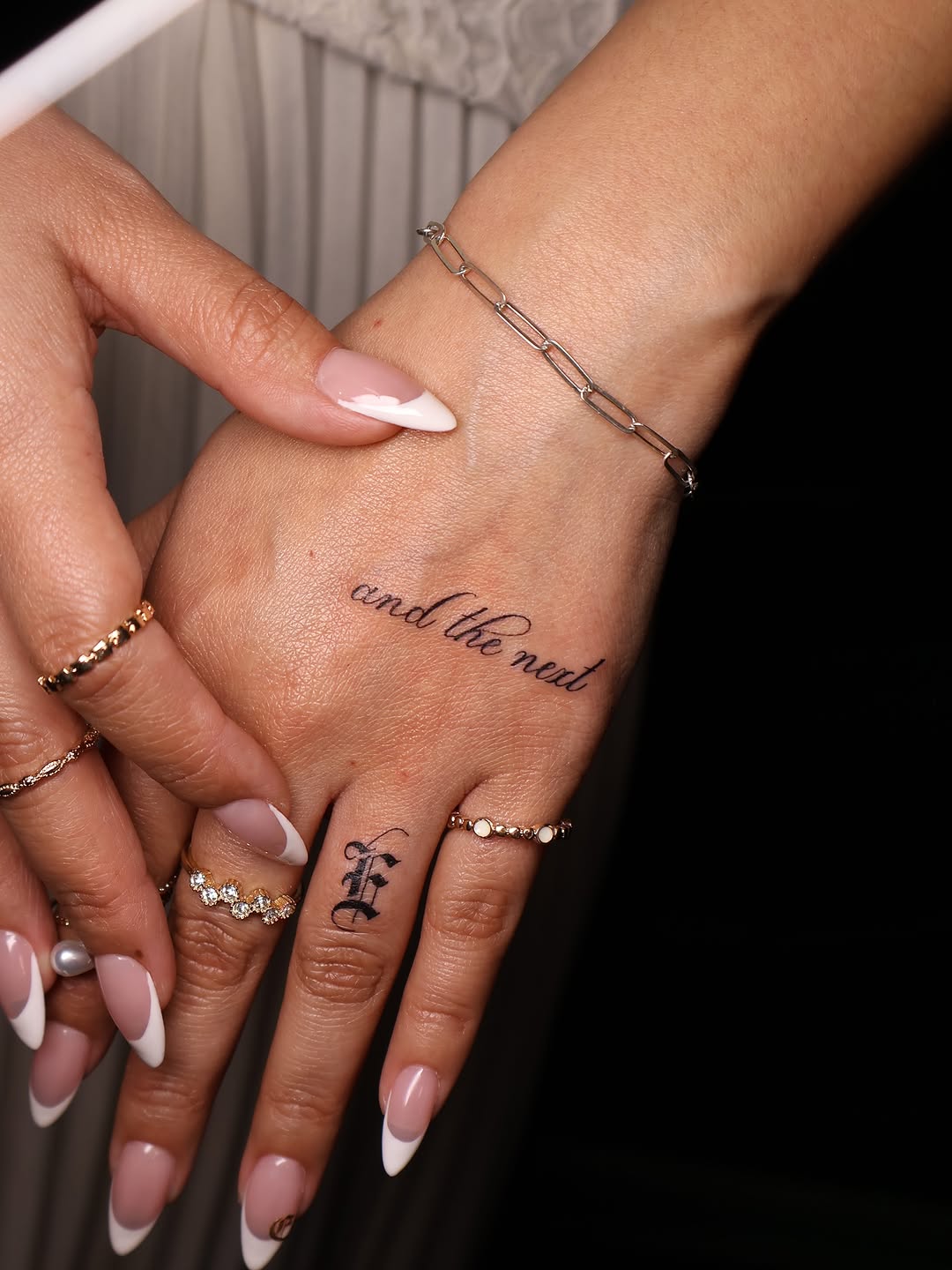 Tattoo by @divinebeautybarbyaly — lettering_script, fine_line