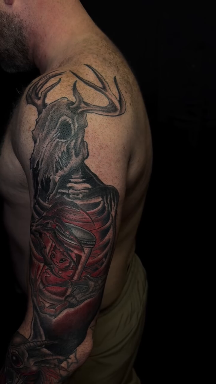 Tattoo by @itscalebbattles โ dark_realism, black_and_grey