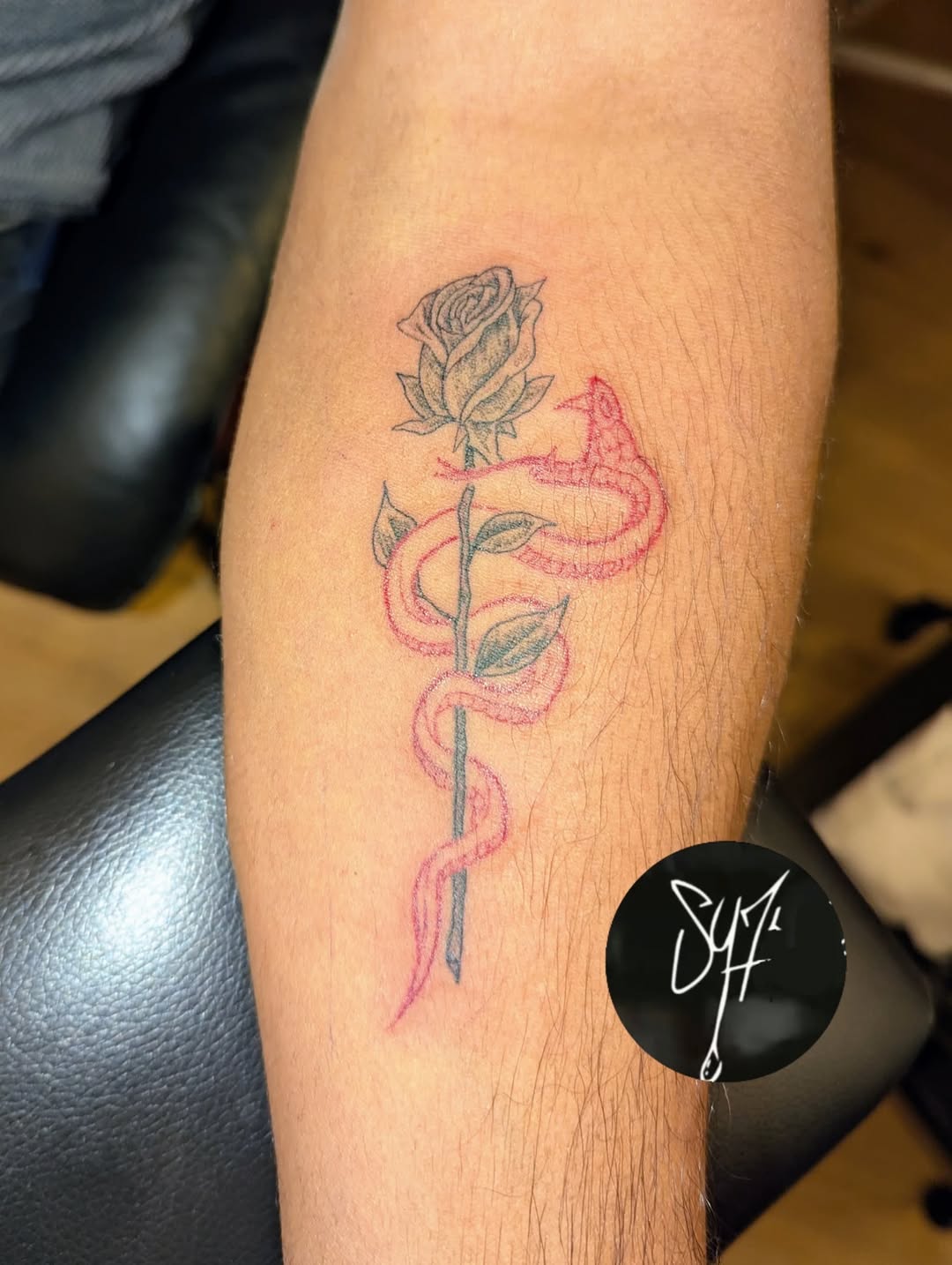 Tattoo by @sy7.tattoos — fine_line, black_and_grey