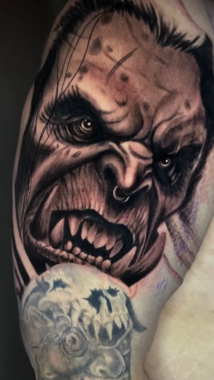 Tattoo by @fishbonestattoo — realism, dark_realism