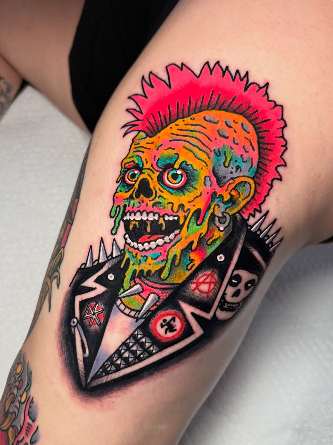Tattoo by @justintattoosnc โ new_school, trash_polka