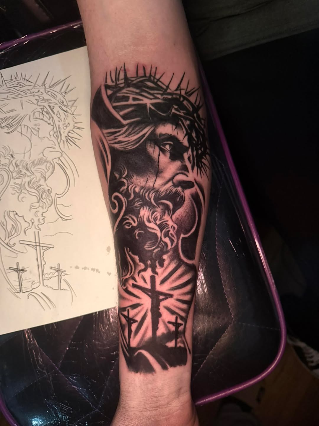Tattoo by @shawn.davies.9659 — black_and_grey, realism