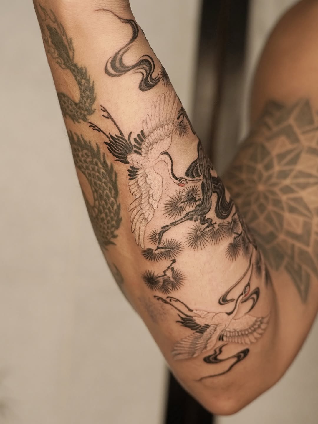 Tattoo by @think_tatt — japanese_irezumi, black_and_grey