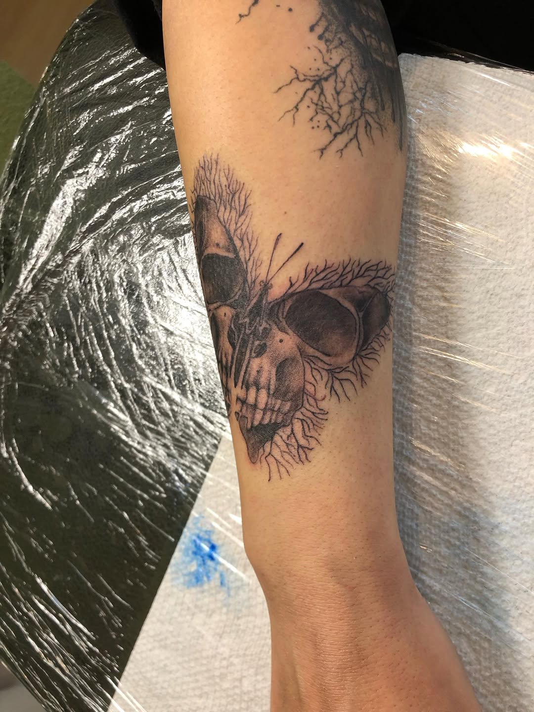 Tattoo by @chinos_tattoos — dark_realism, black_and_grey