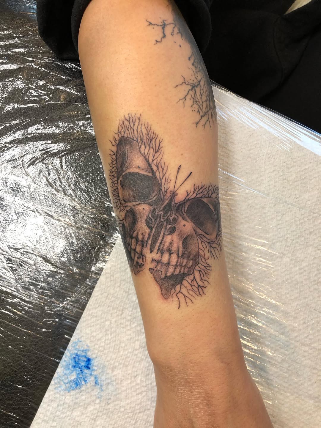 Tattoo by @chinos_tattoos — dark_realism, black_and_grey