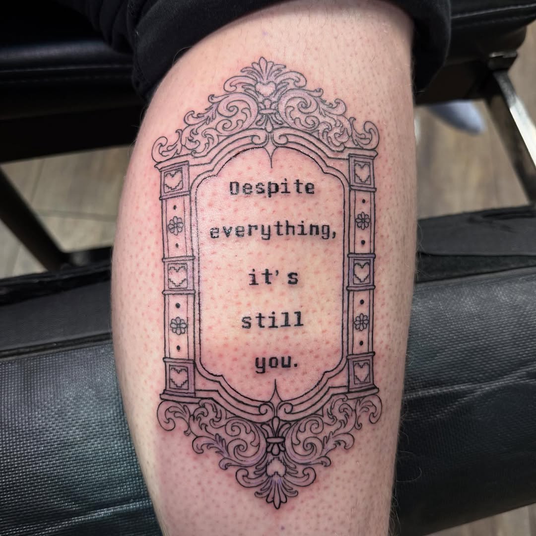 Tattoo by @aegang.inks β lettering_script, ornamental