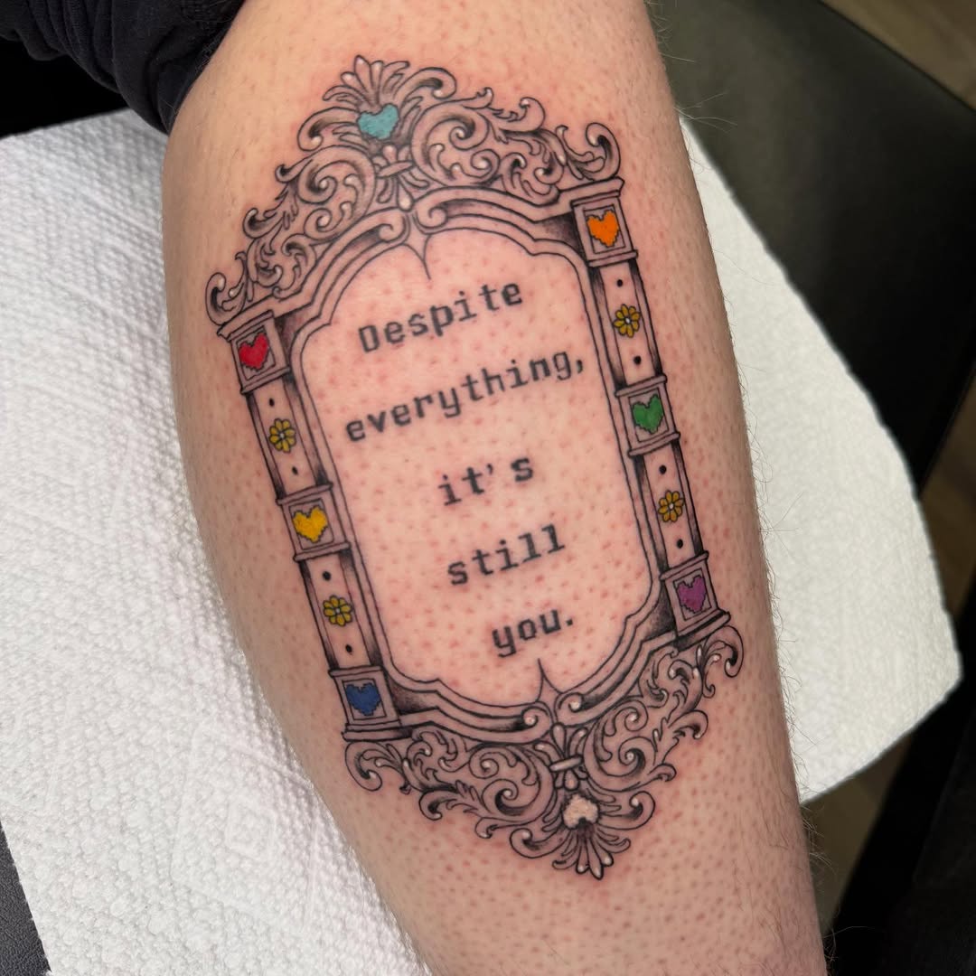 Tattoo by @aegang.inks β lettering_script, ornamental