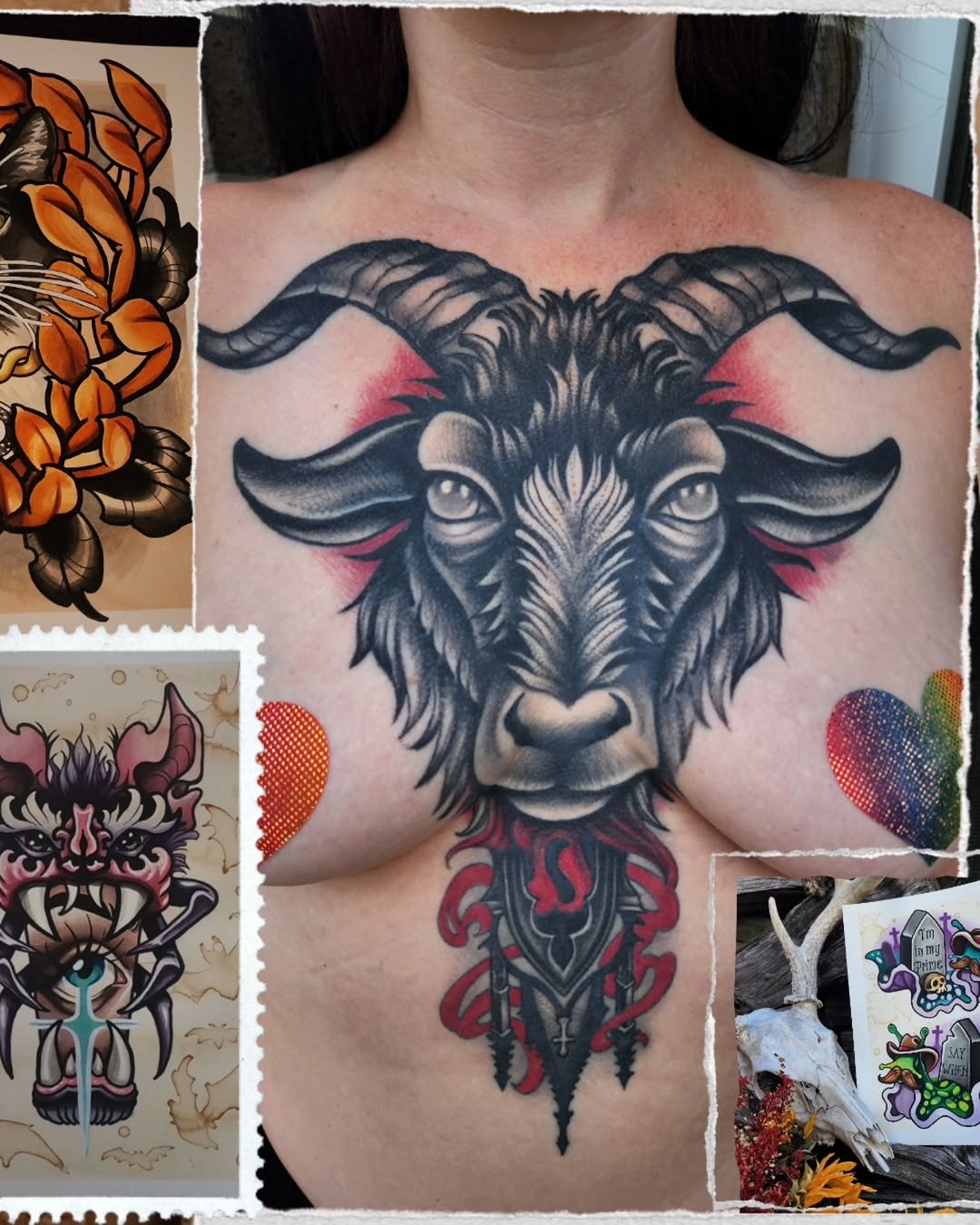 Tattoo by @meekotattoos — blackwork, illustrative