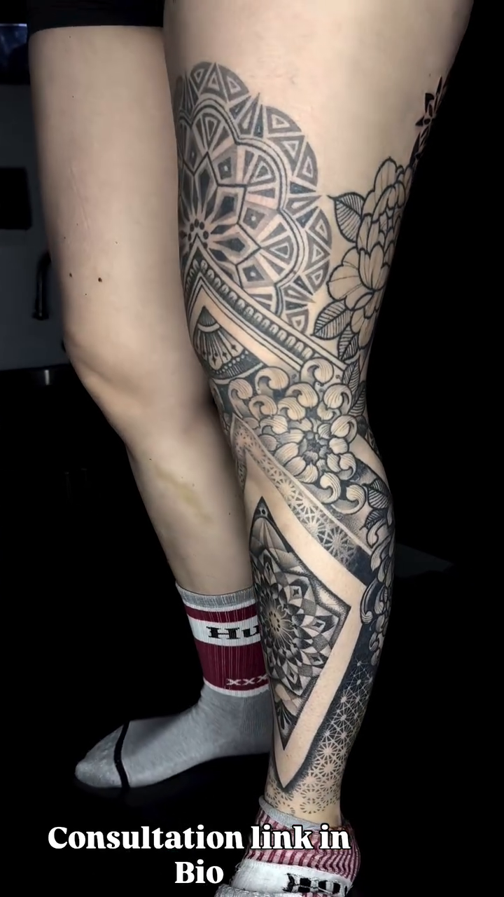 Tattoo by @dhtattoo — geometric, dotwork