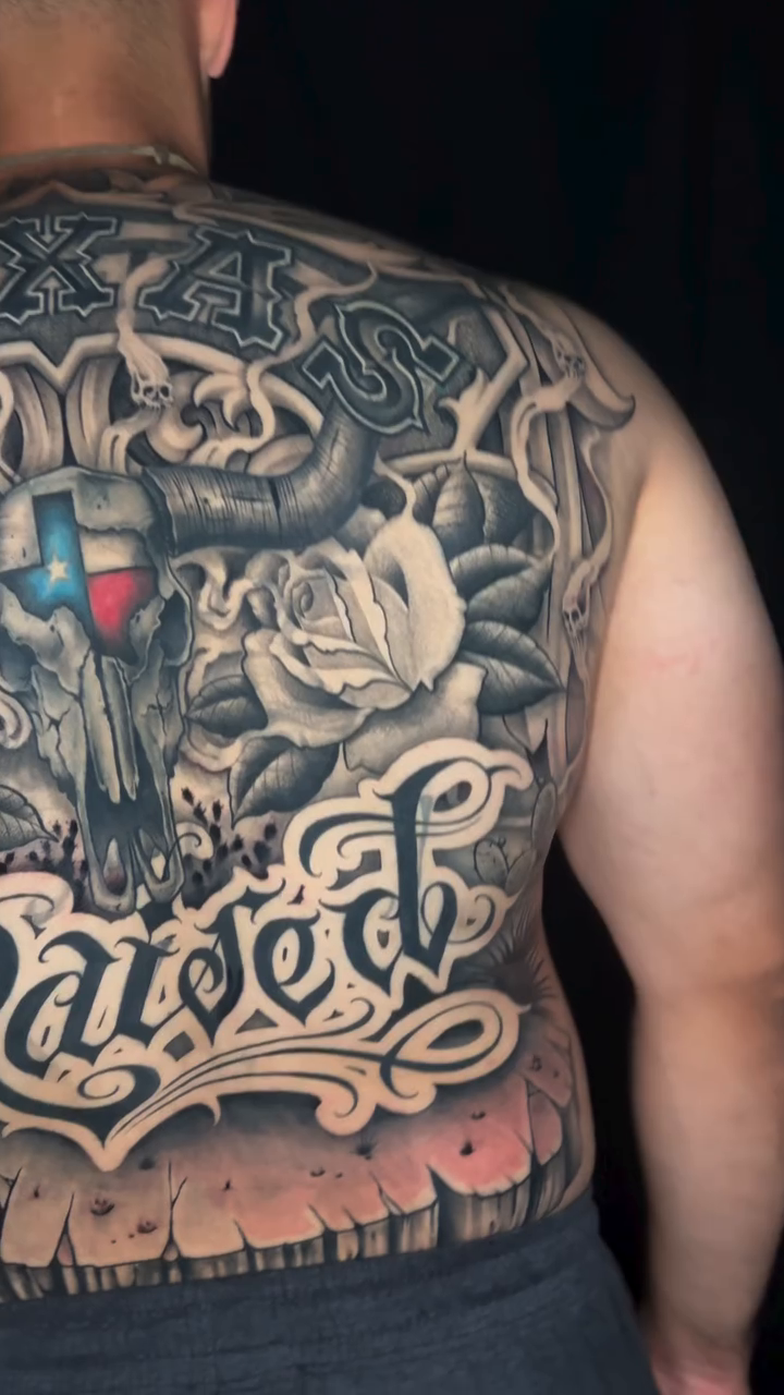 Tattoo by @aintnothinbutagthang817 β realism, black_and_grey