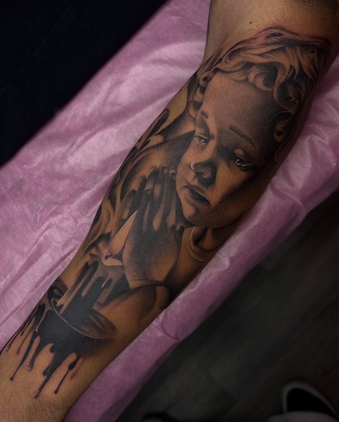 Tattoo by @inkedbysav โ realism, black_and_grey