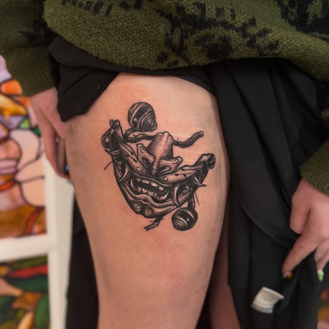 Tattoo by @cody_mooretattoos โ black_and_grey, dark_realism