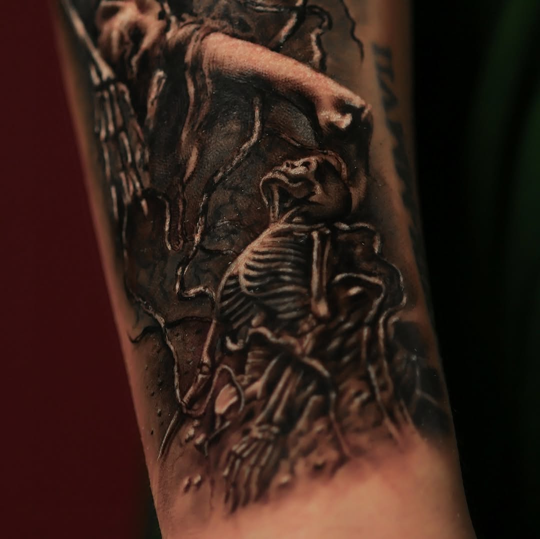 Tattoo by @_felipeink β dark_realism