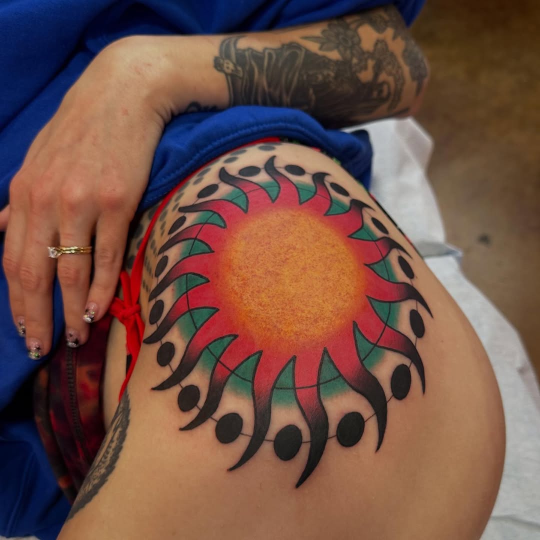 Tattoo by @wolfkieltattoos — illustrative, geometric