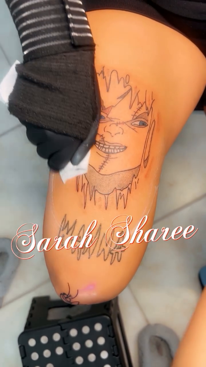 Tattoo by @sarahsshop822 — illustrative, sketch