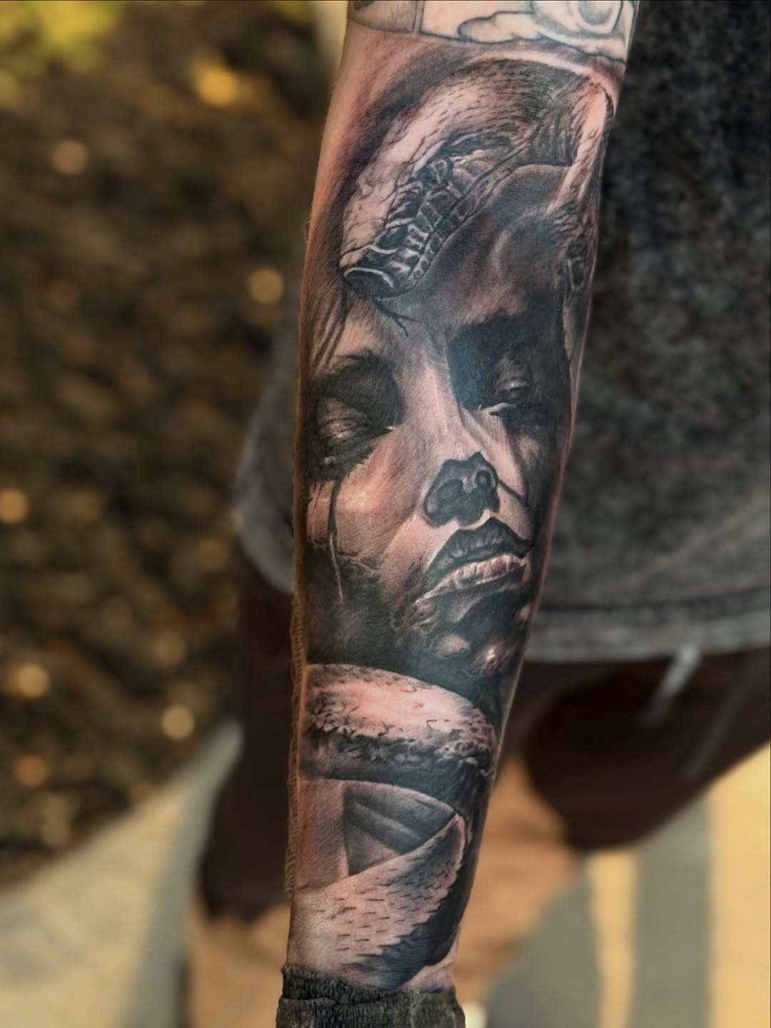 Tattoo by @mileshaysmith_ttt — realism, black_and_grey