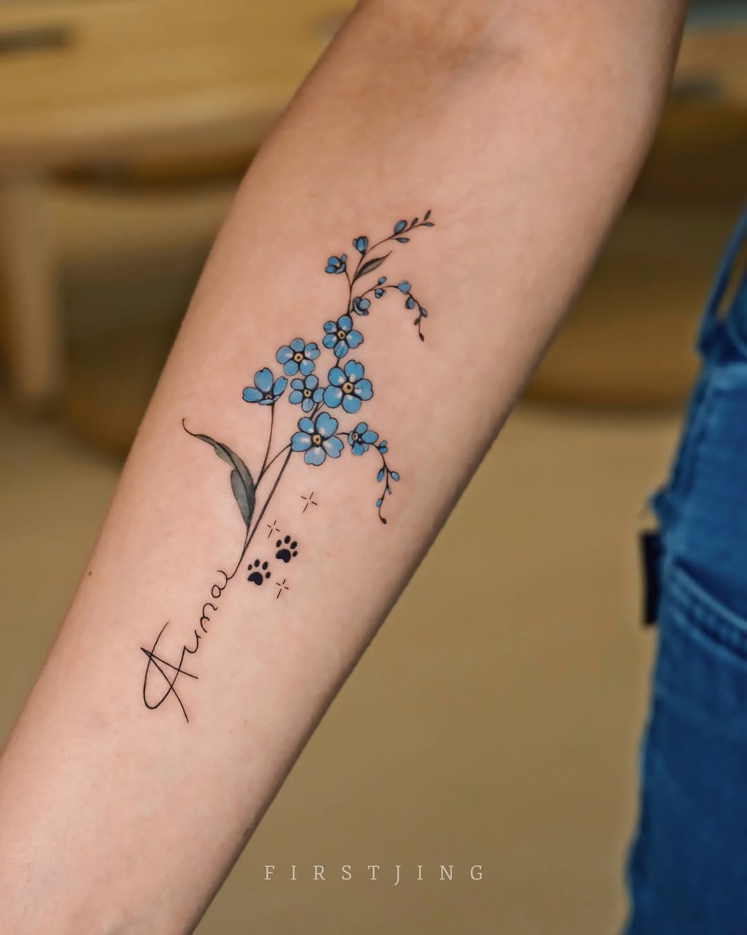 Tattoo by @firstjing β fine_line, lettering_script