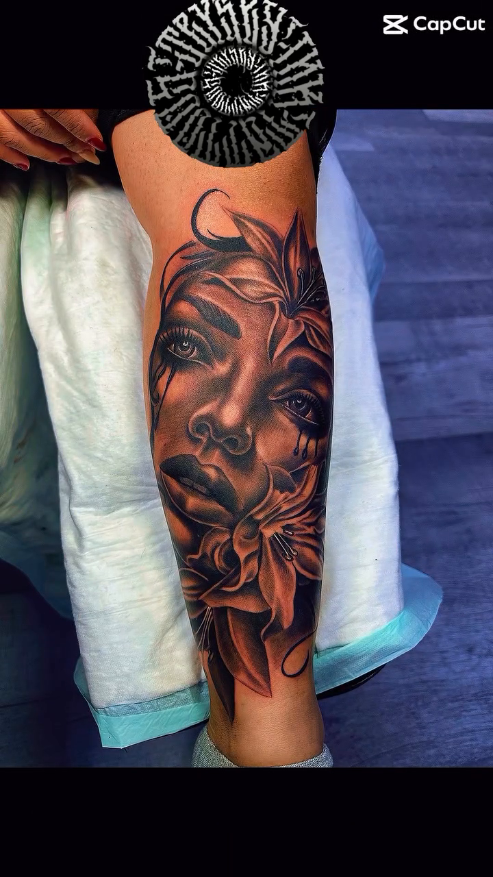 Tattoo by @oscartattoo — black_and_grey, realism