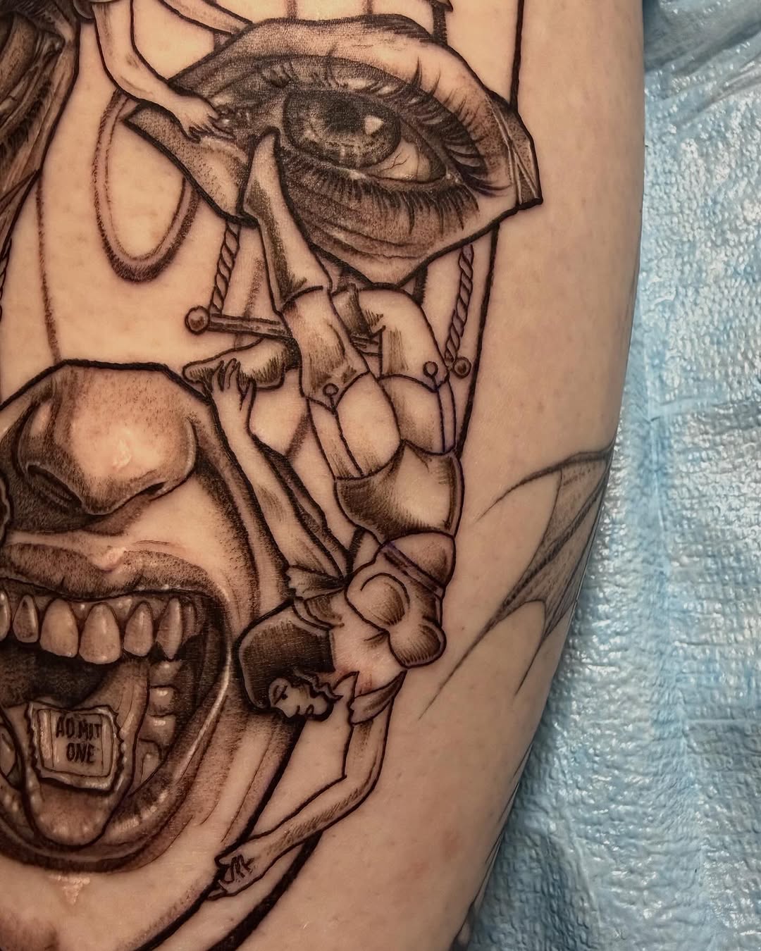 Tattoo by @tattoosbyemilyfalkowski — dark_realism, black_and_grey