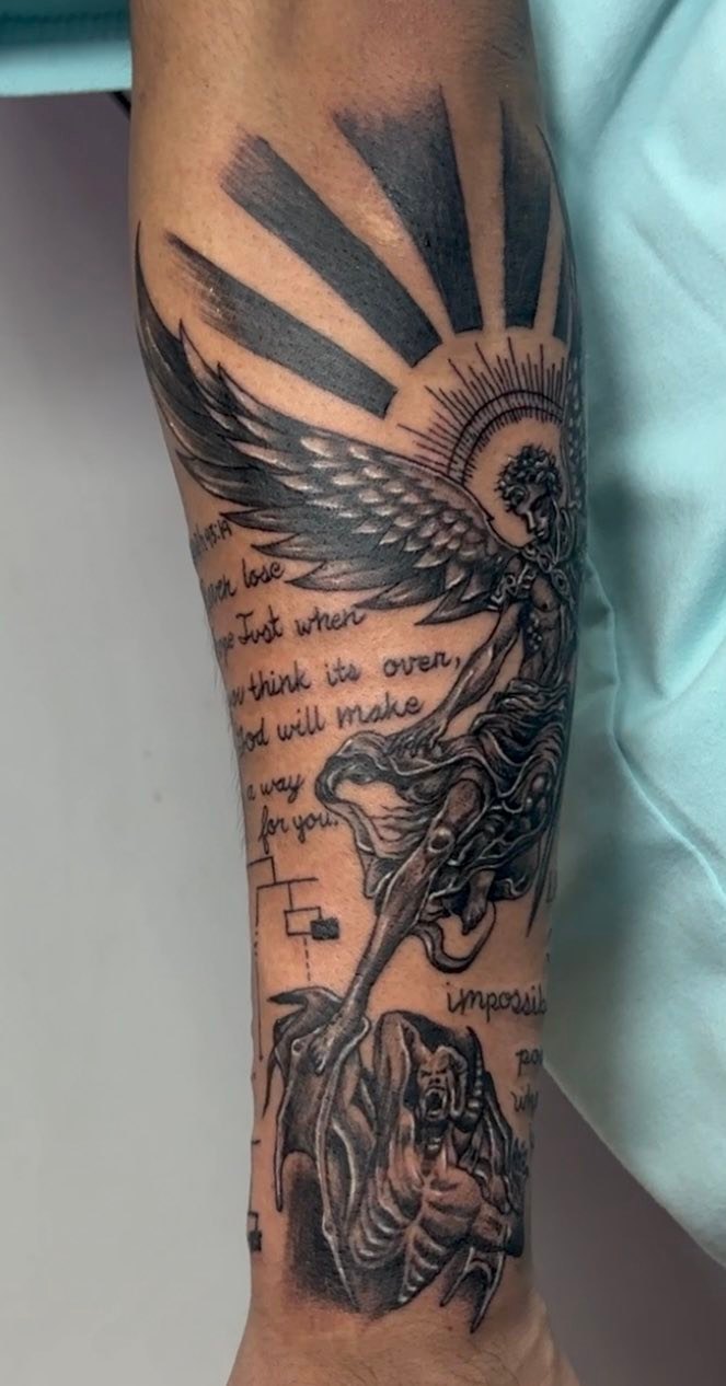 Tattoo by @gerd_villa — black_and_grey