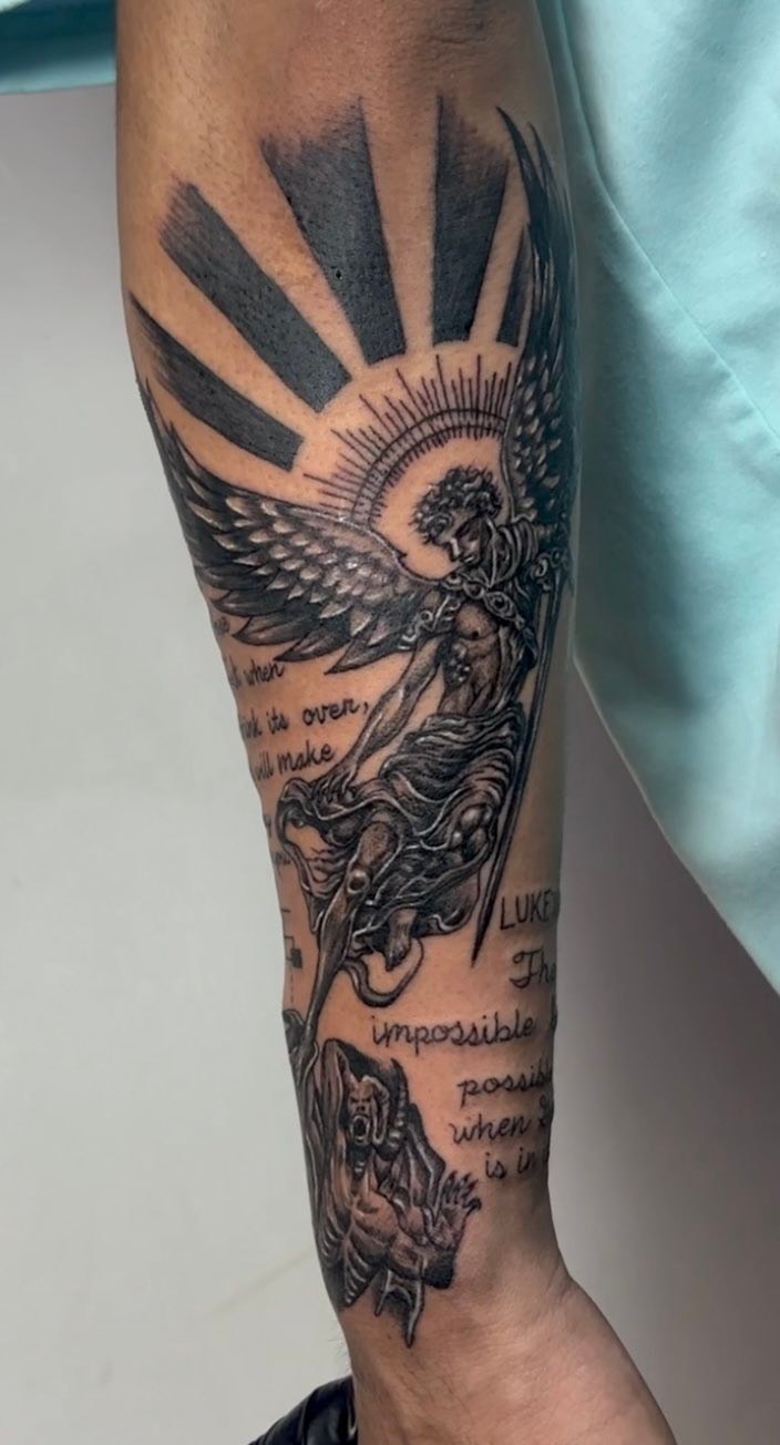 Tattoo by @gerd_villa — black_and_grey