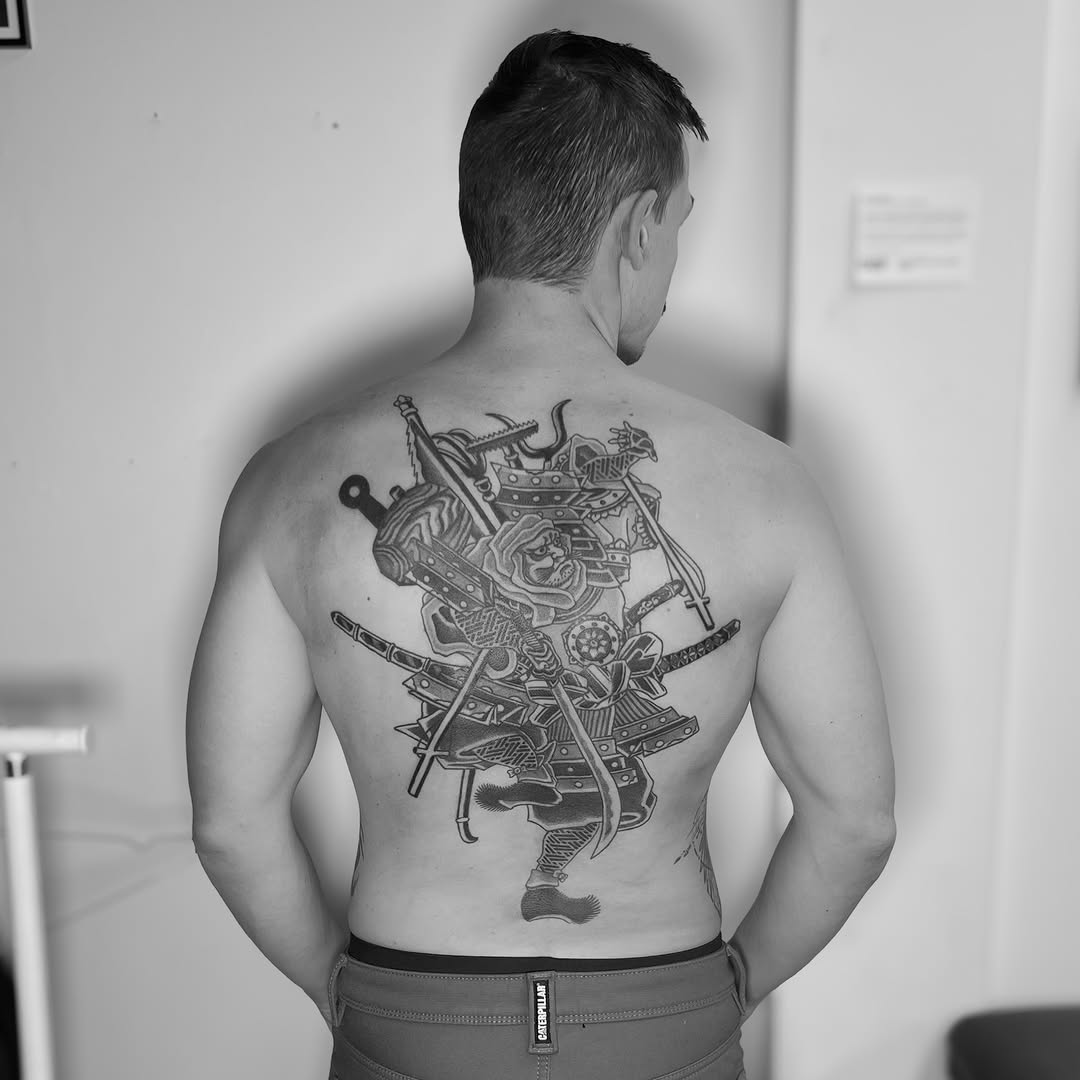 Tattoo by @emile_erikoff — japanese_irezumi, black_and_grey
