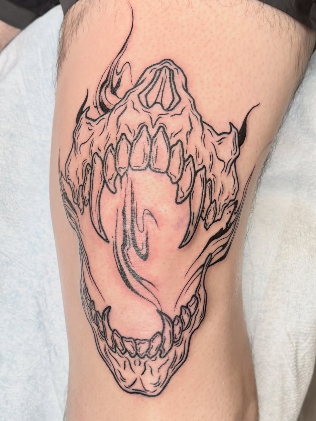 Tattoo by @amberntattoos — blackwork