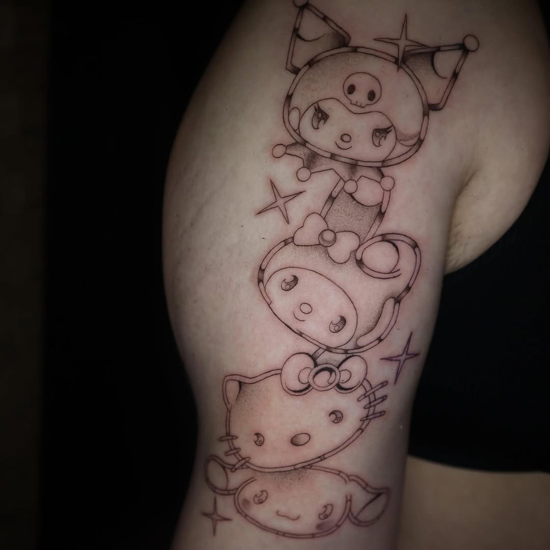Tattoo by @inkanimalsart — anime, fine_line